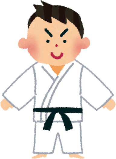 Illustration of a Boy in a Judo or Karate Gi